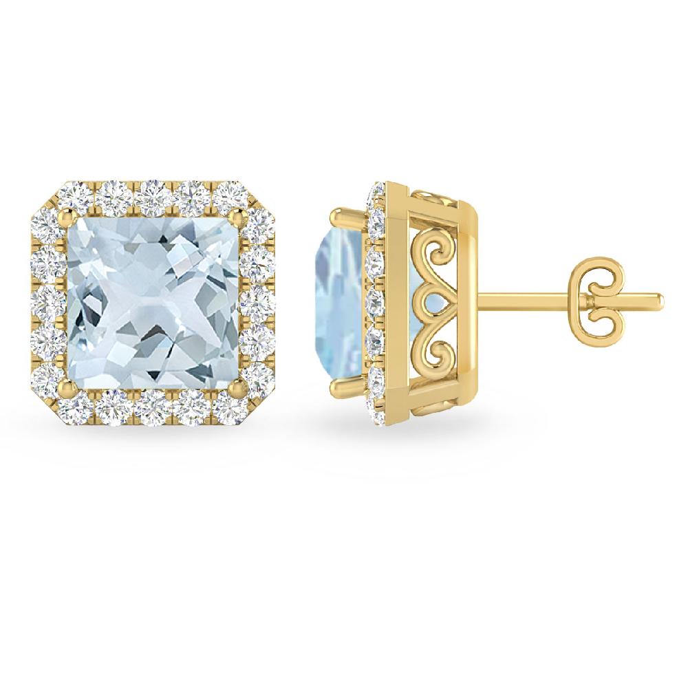 Yellow Gold - Aquamarine