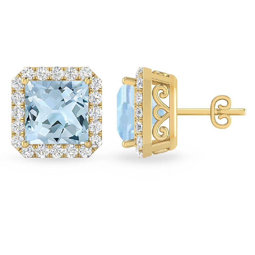 Yellow Gold - Aquamarine