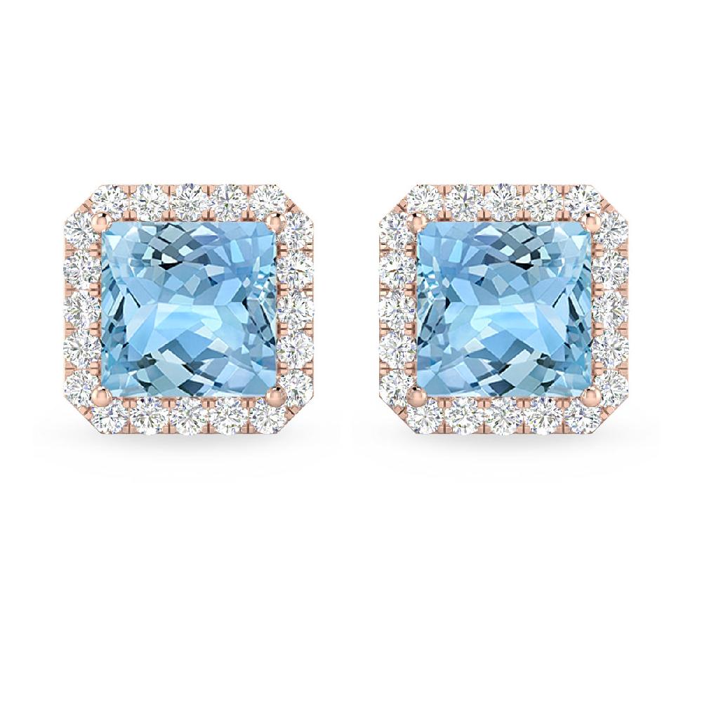 Rose Gold - Aquamarine