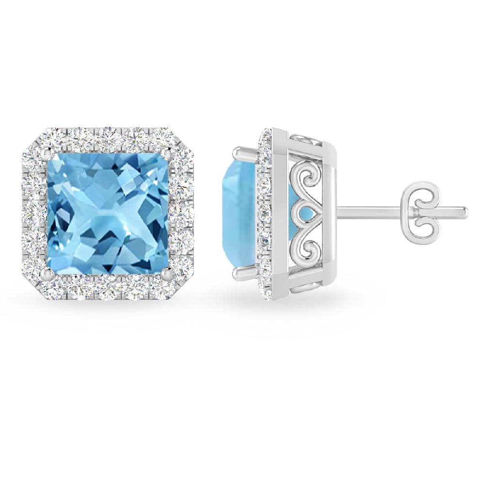 White Gold - Blue Topaz