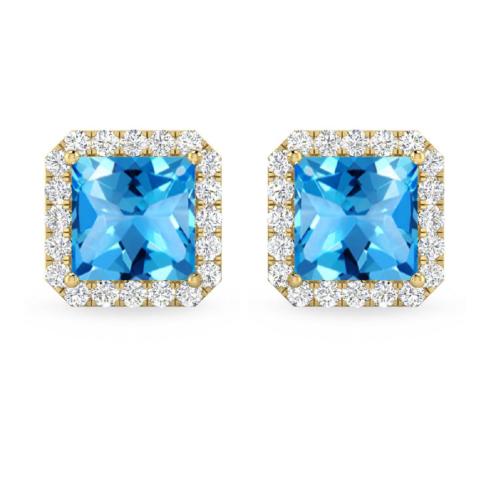 Yellow Gold - Blue Topaz