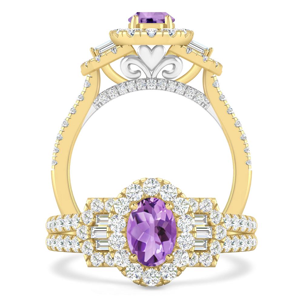 Yellow Gold - Amethyst