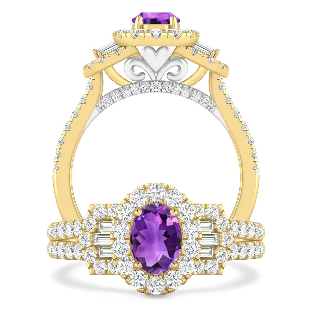 Yellow Gold - Amethyst