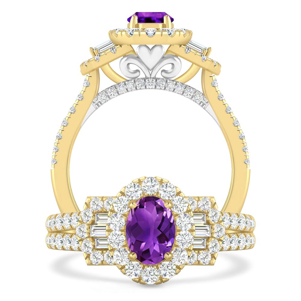 Yellow Gold - Amethyst