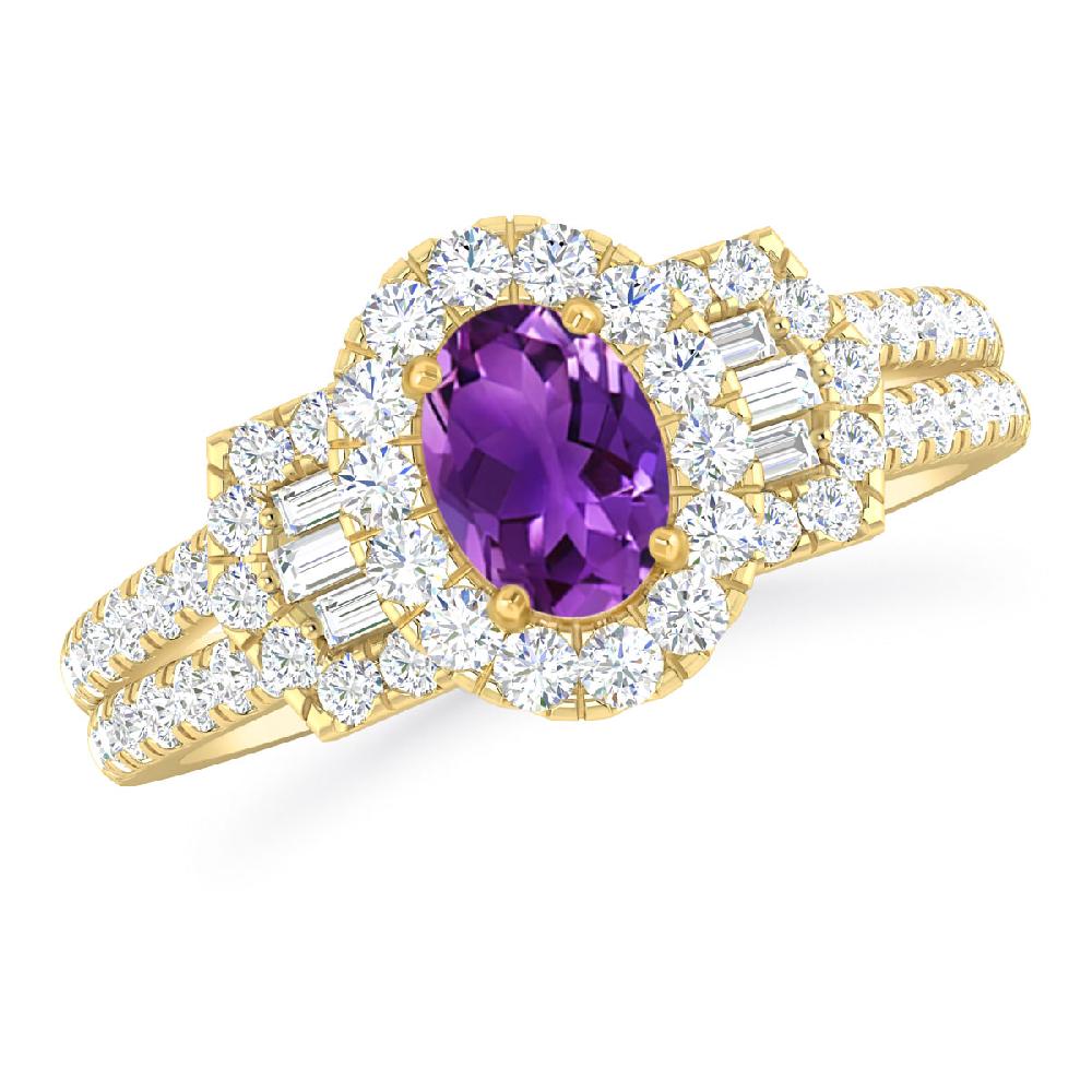 Yellow Gold - Amethyst