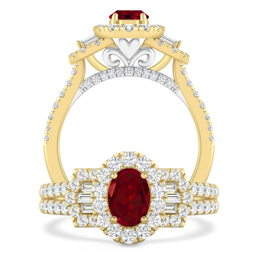 Yellow Gold - Garnet