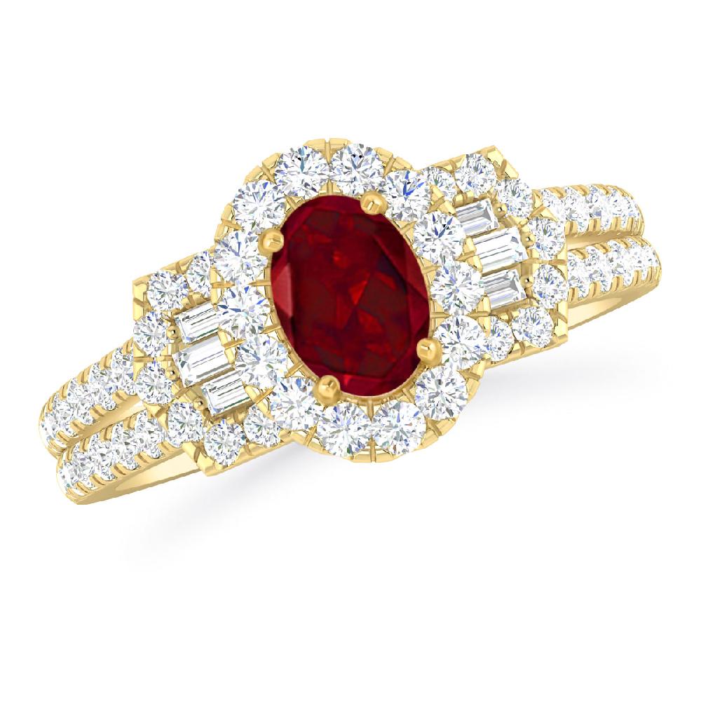 Yellow Gold - Garnet