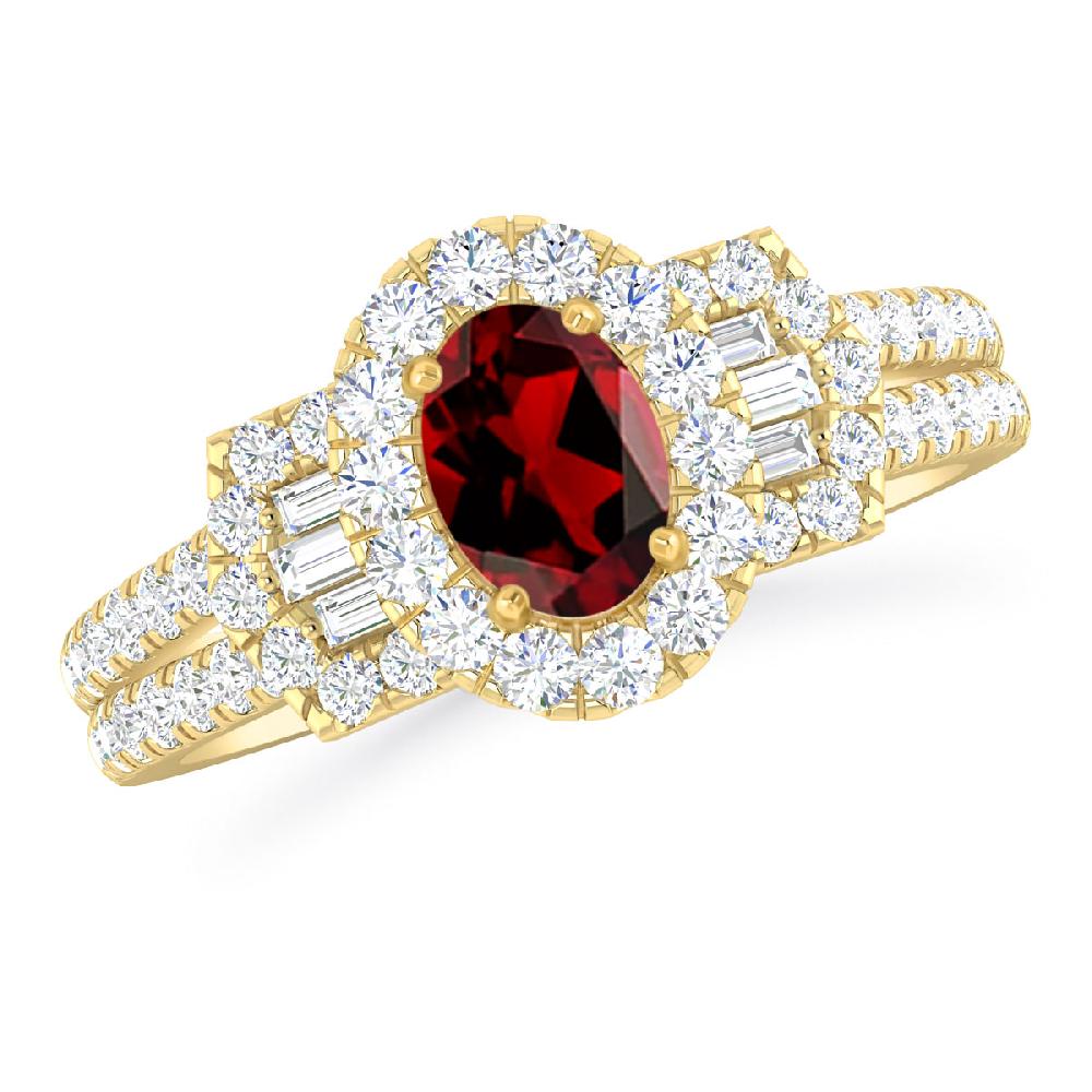 Yellow Gold - Garnet