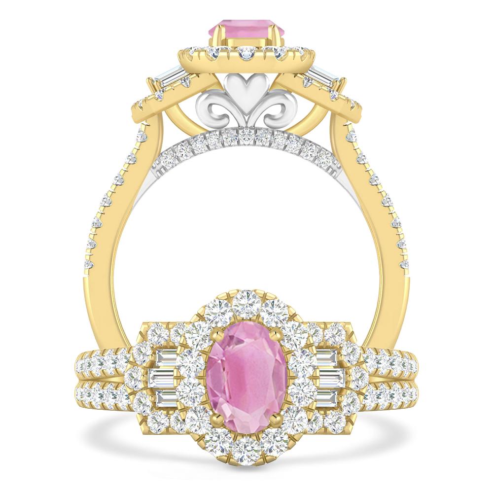 Yellow Gold - Pink Tourmaline