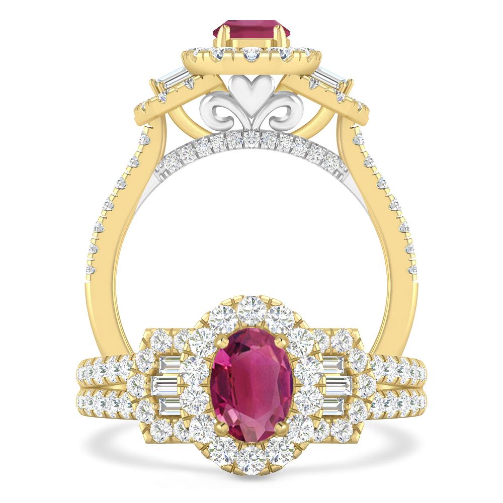 Yellow Gold - Pink Tourmaline