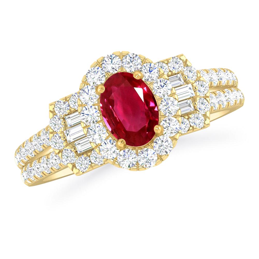 Yellow Gold - Ruby