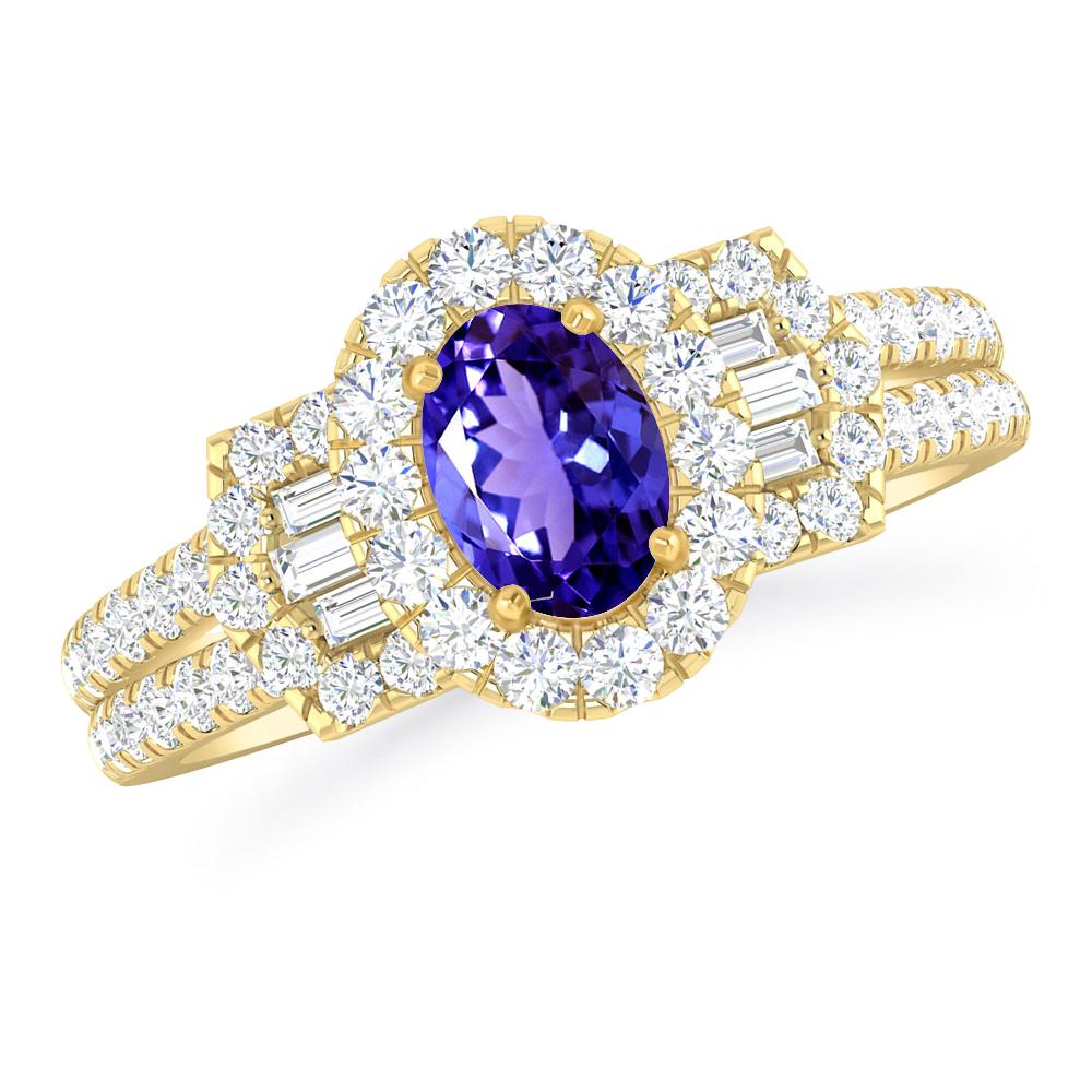 Yellow Gold - Tanzanite