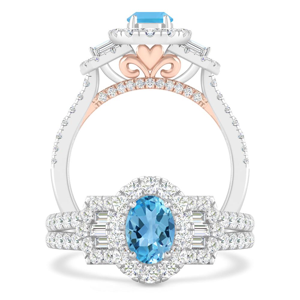 White Gold - Blue Topaz