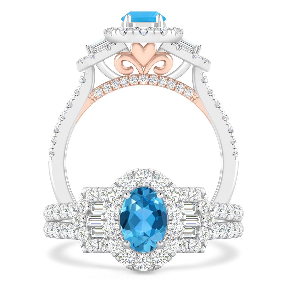 White Gold - Blue Topaz