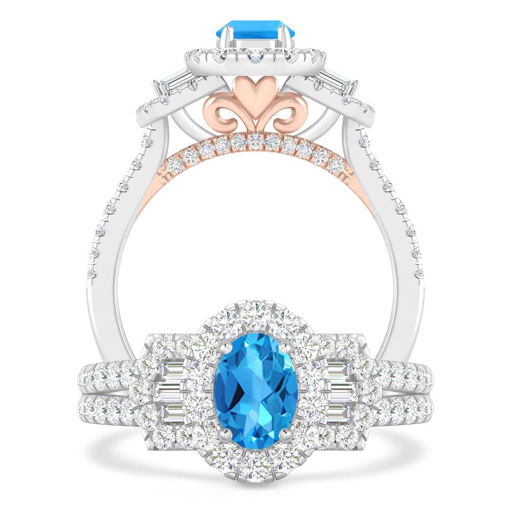 White Gold - Blue Topaz