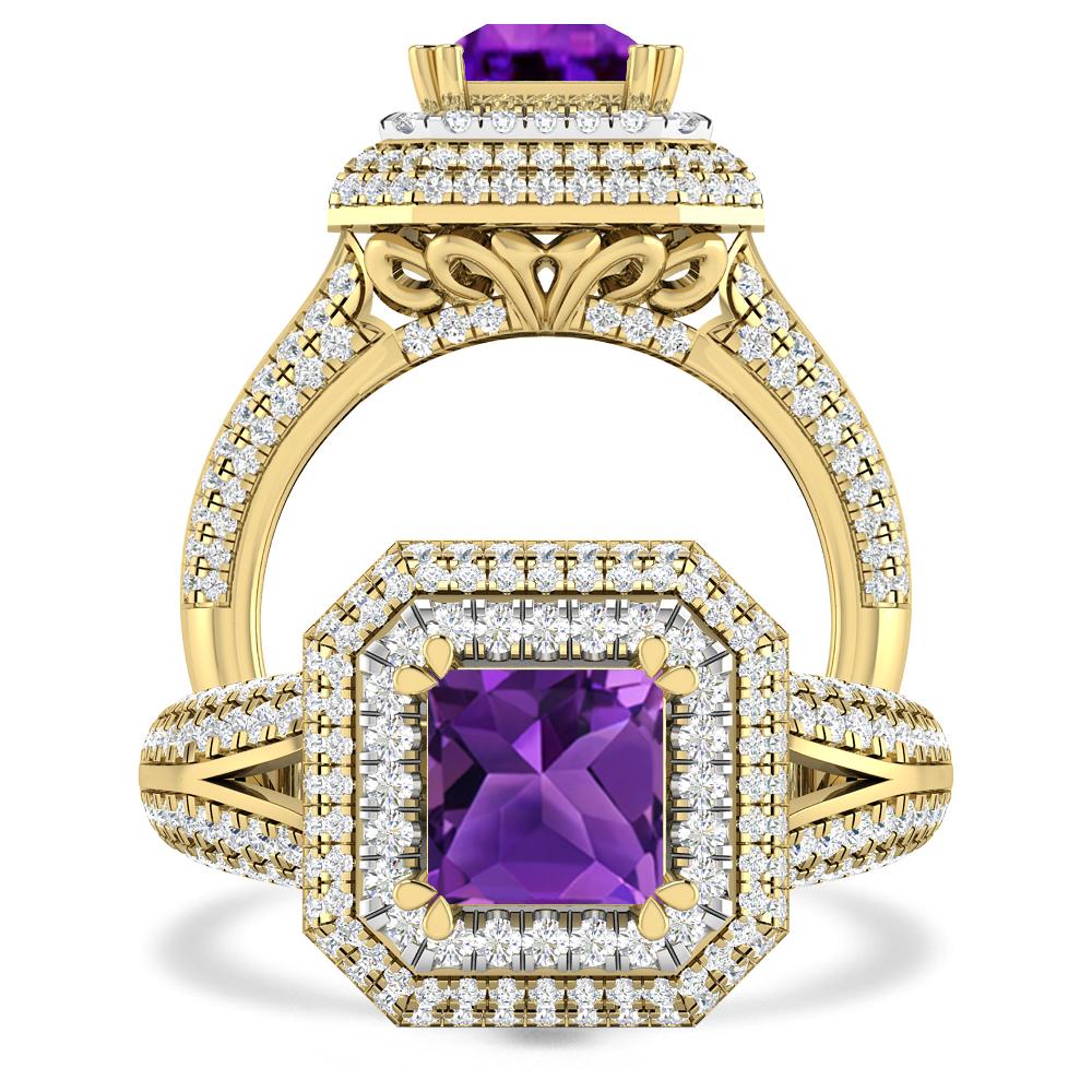 Yellow Gold - Amethyst