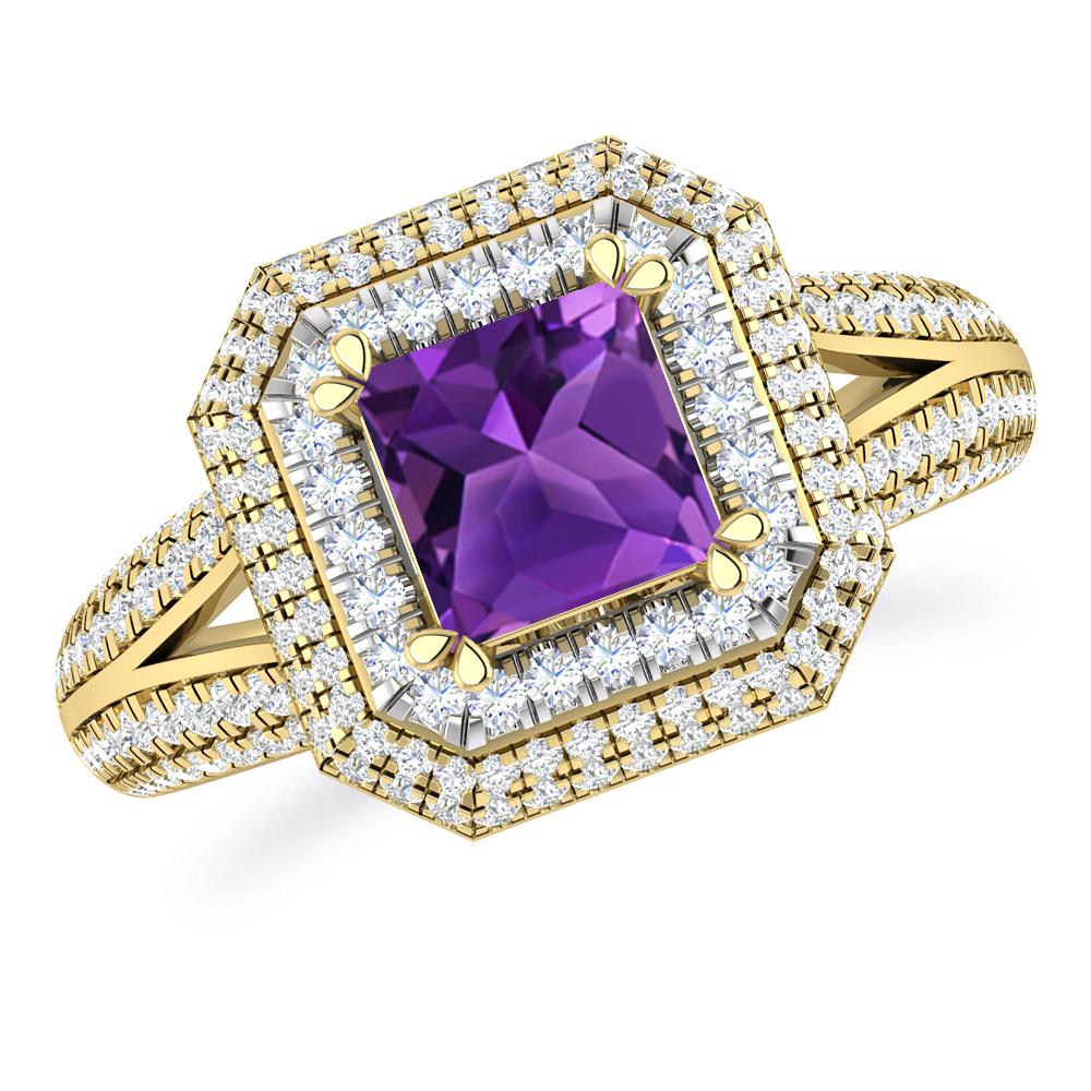 Yellow Gold - Amethyst