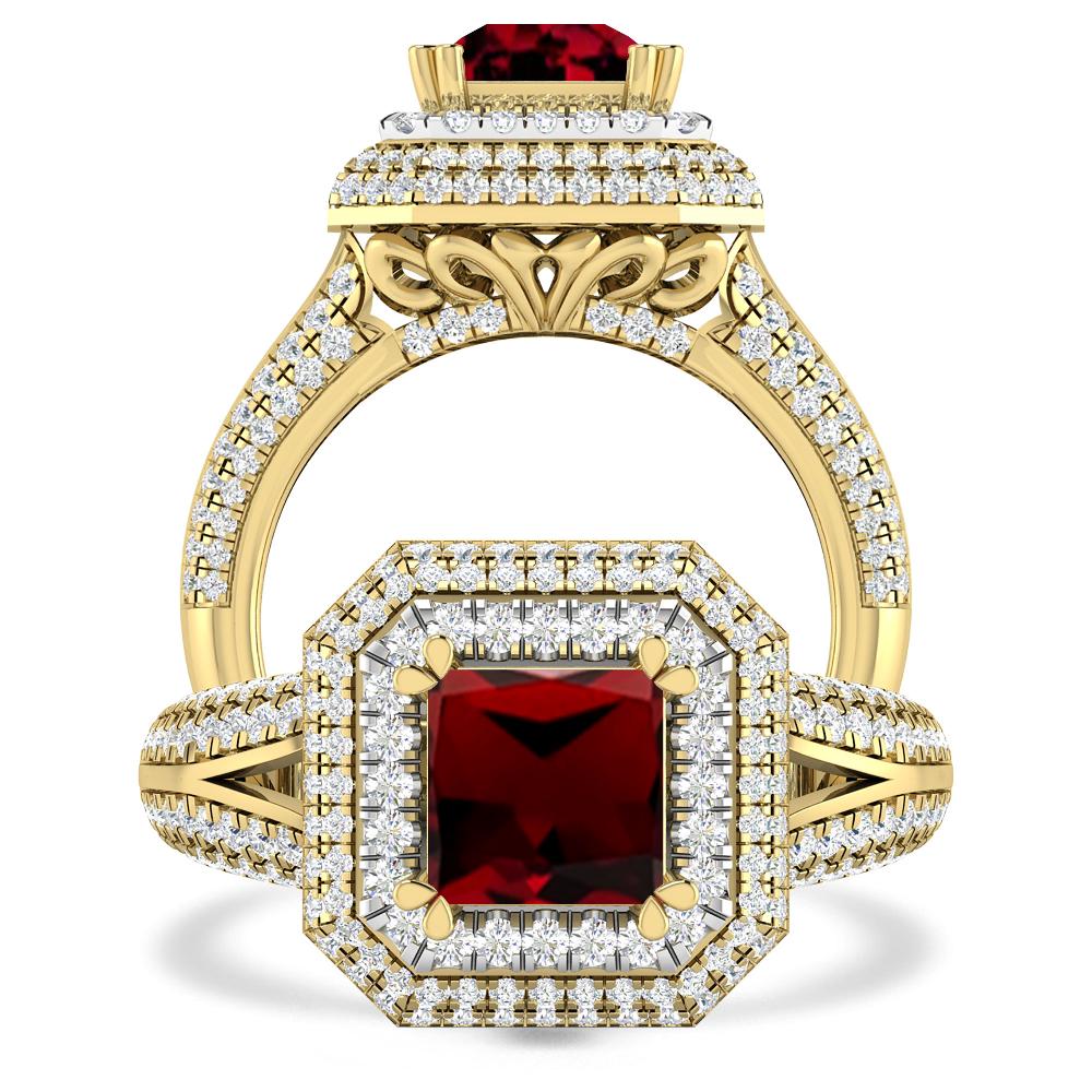 Yellow Gold - Garnet