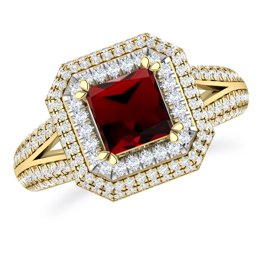 Yellow Gold - Garnet