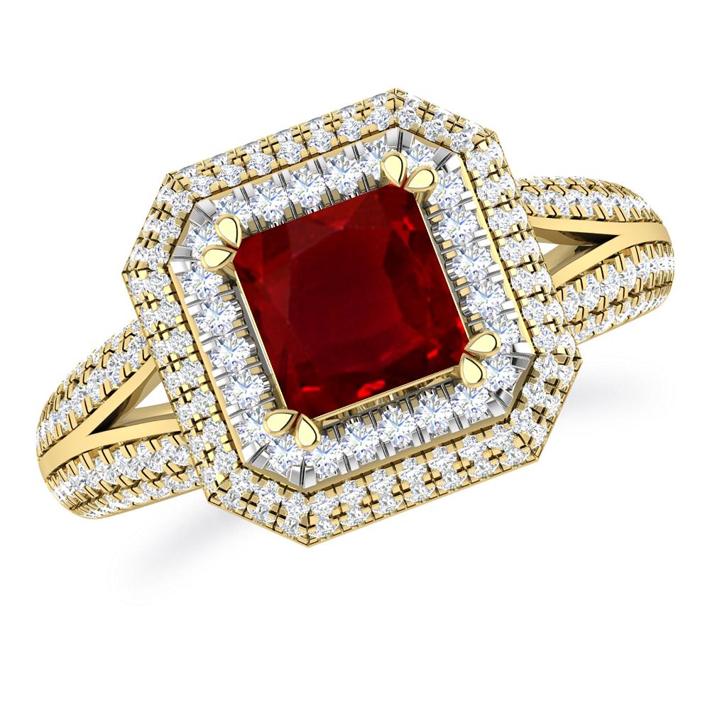 Yellow Gold - Ruby