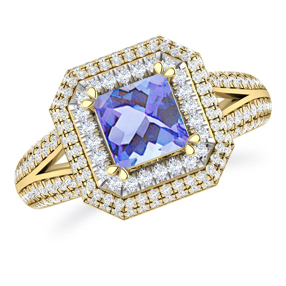 Yellow Gold - Tanzanite