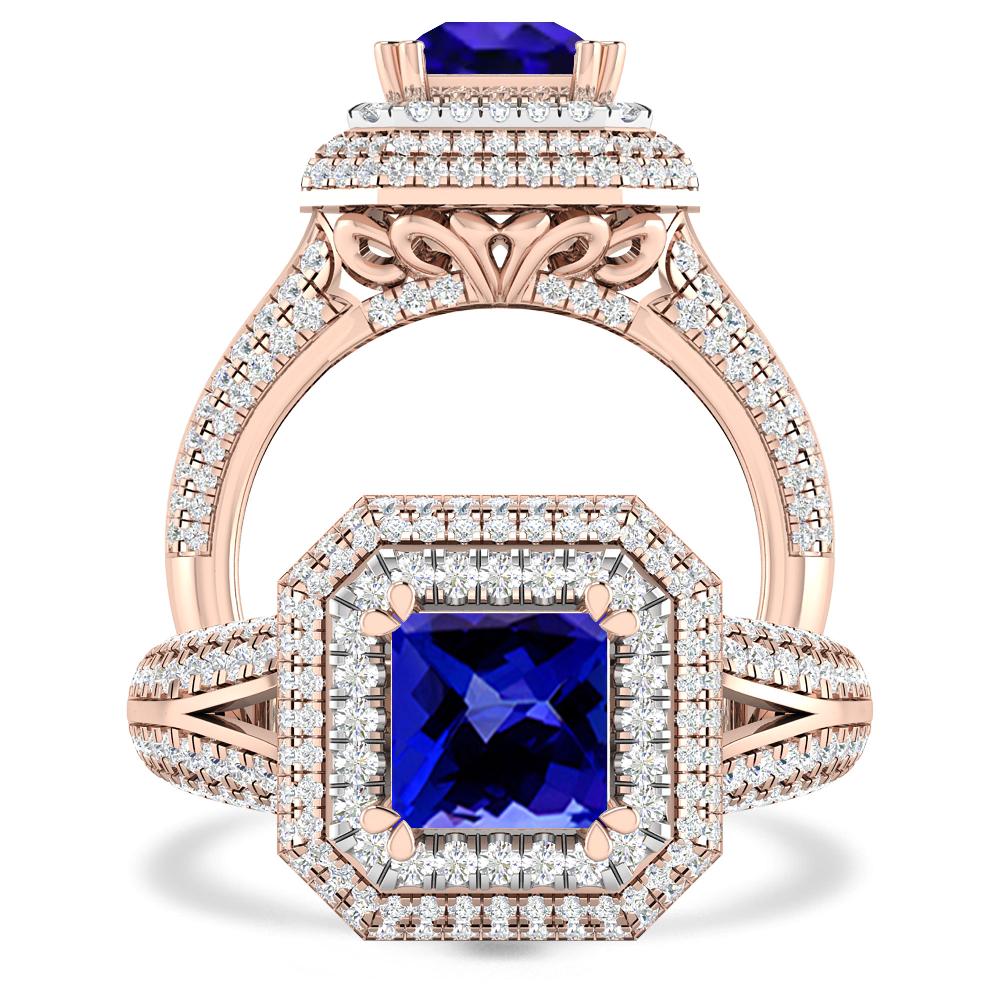 Rose Gold - Tanzanite