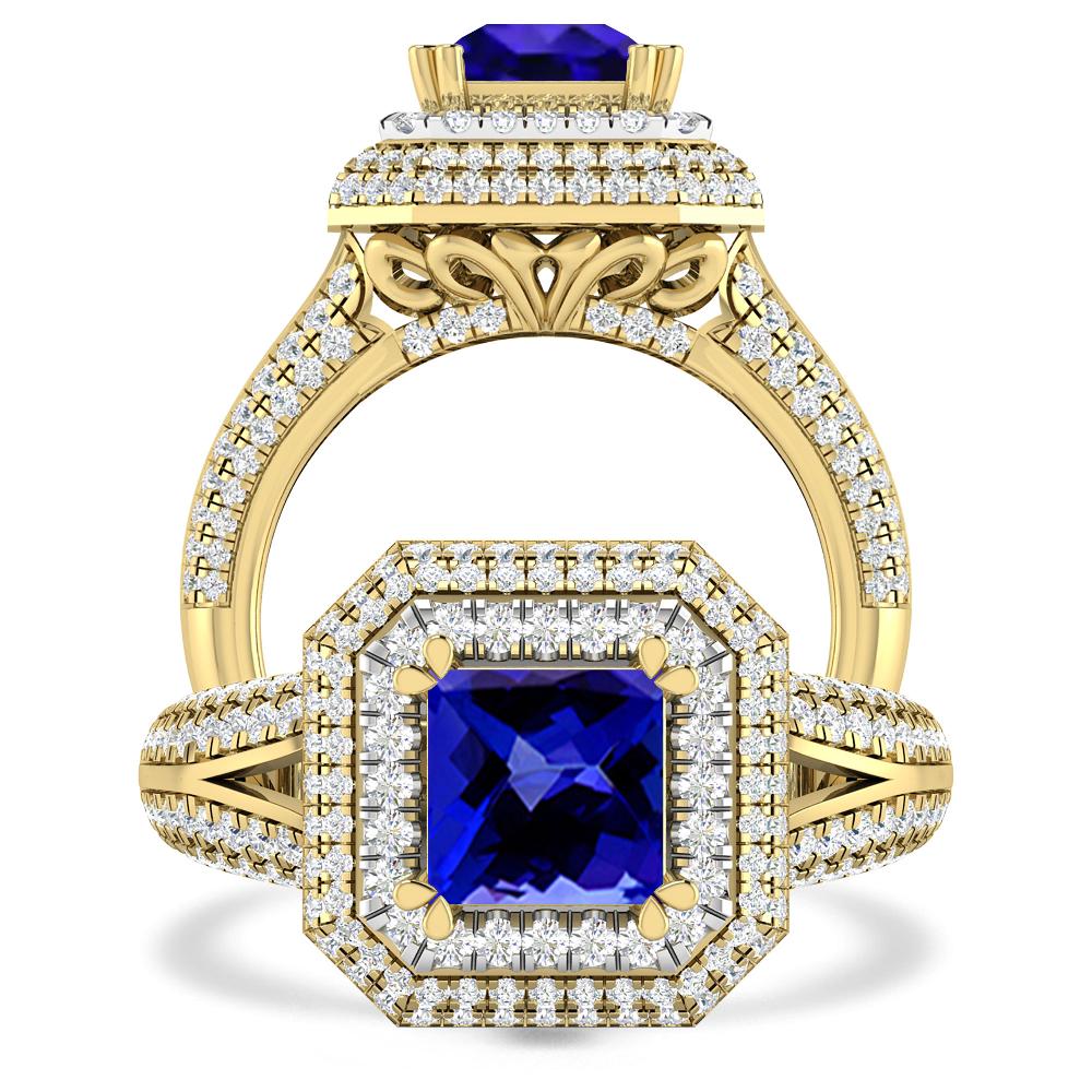 Yellow Gold - Tanzanite