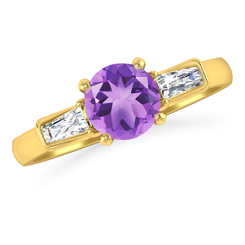 Yellow Gold - Amethyst