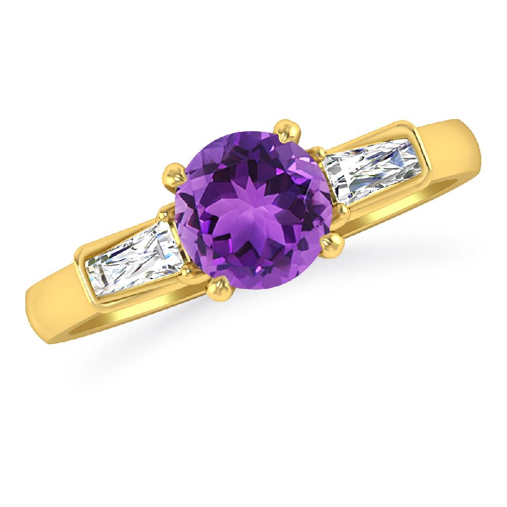 Yellow Gold - Amethyst