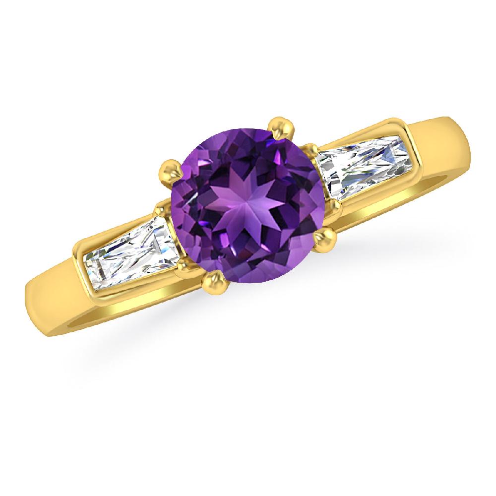 Yellow Gold - Amethyst