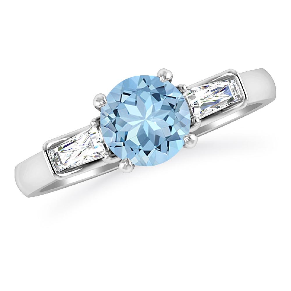 White Gold - Aquamarine