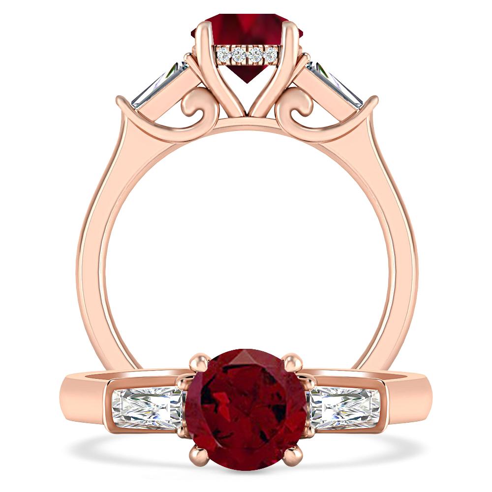 Rose Gold - Garnet