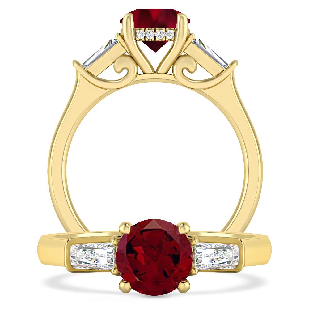 Yellow Gold - Garnet