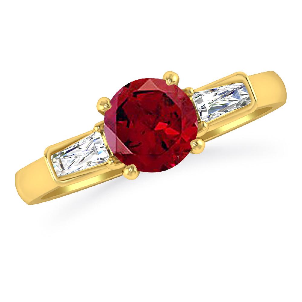 Yellow Gold - Garnet