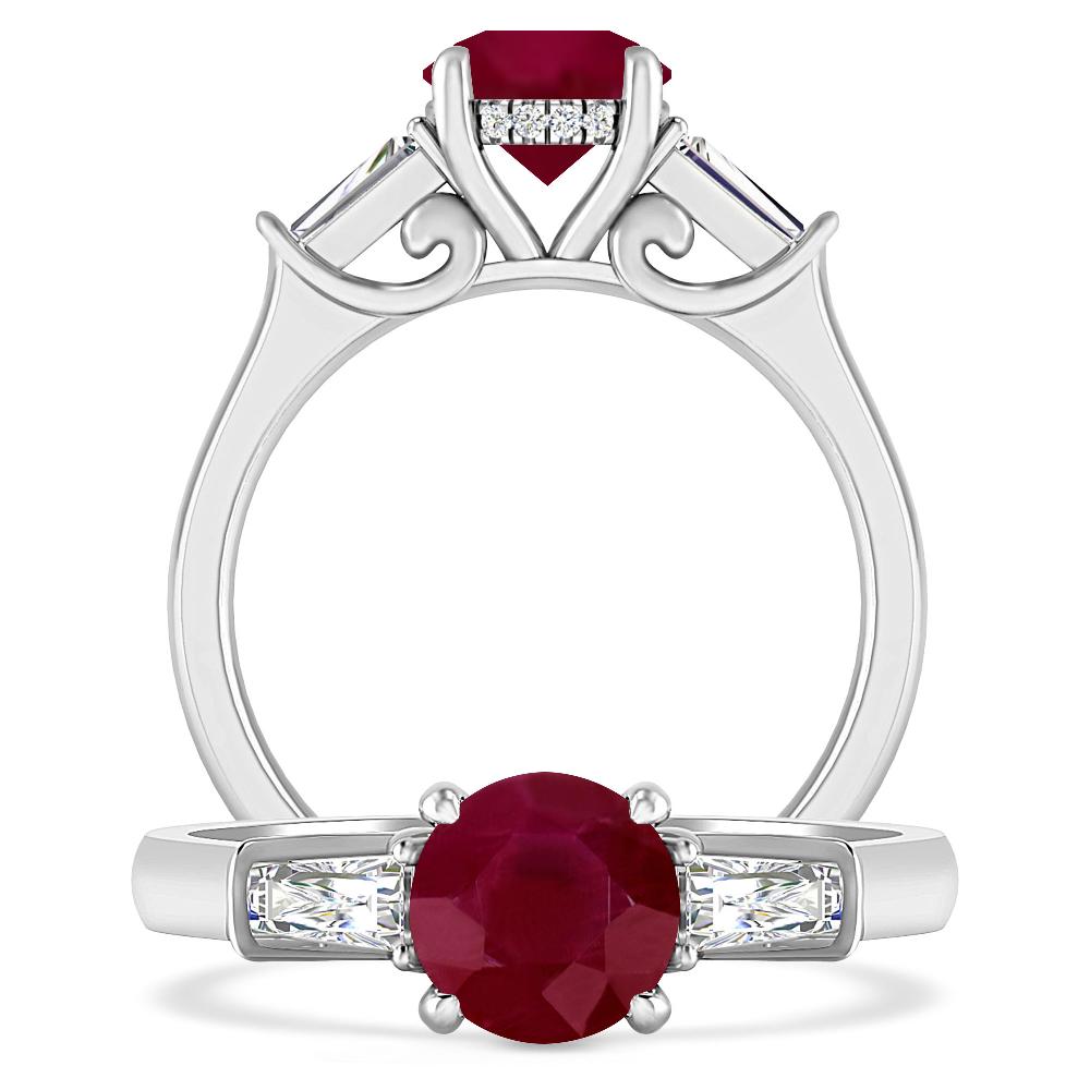 White Gold - Ruby