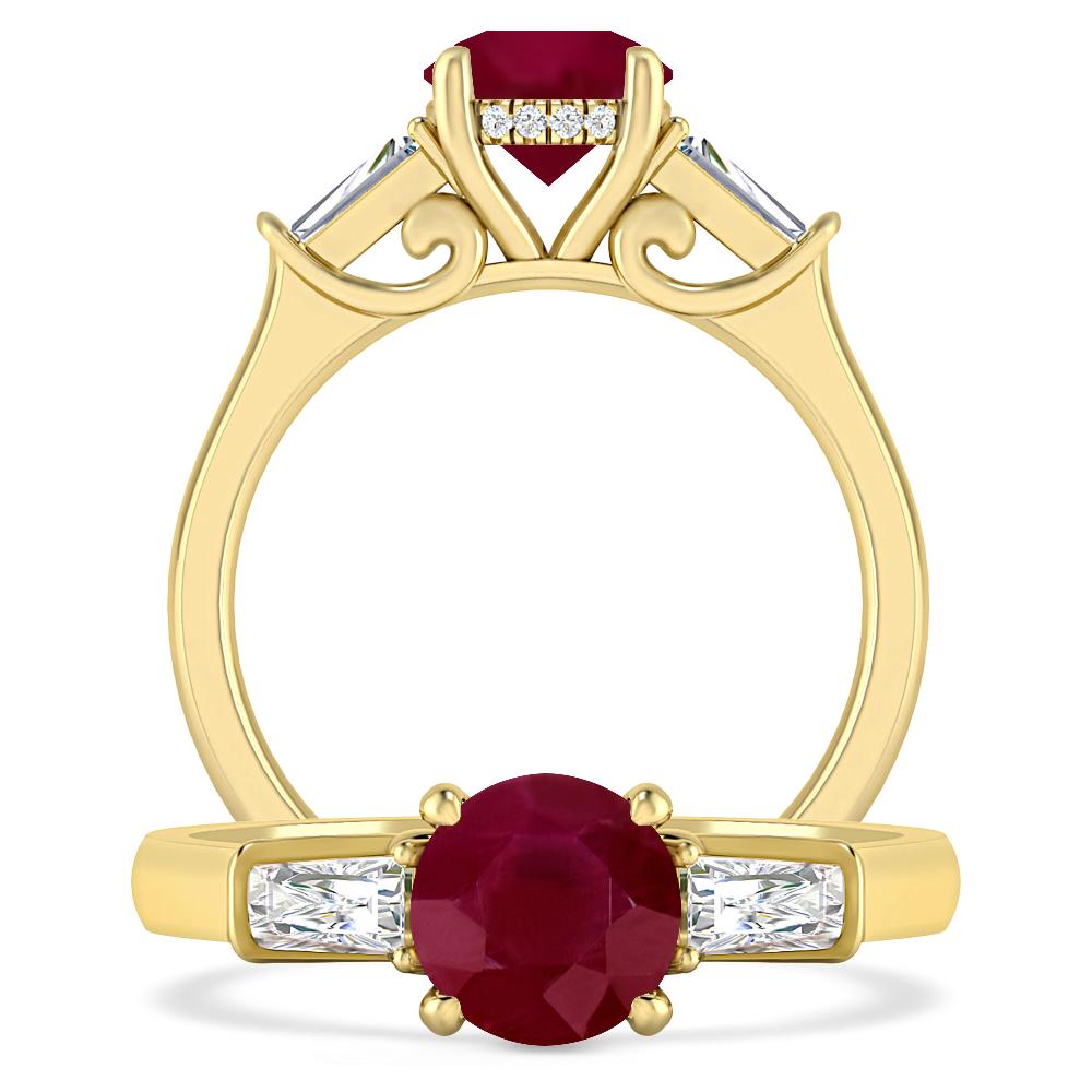 Yellow Gold - Ruby