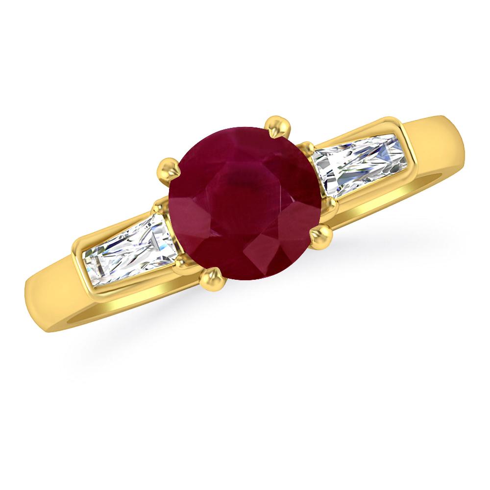 Yellow Gold - Ruby