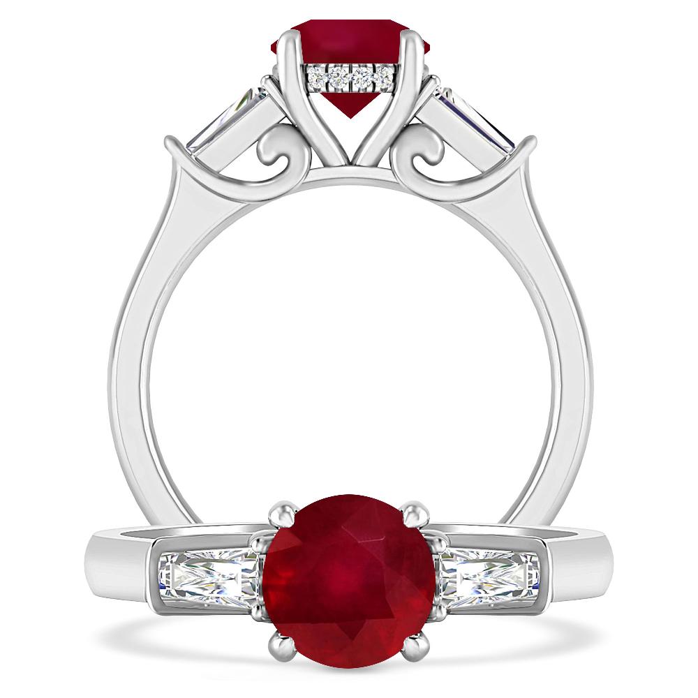 White Gold - Ruby