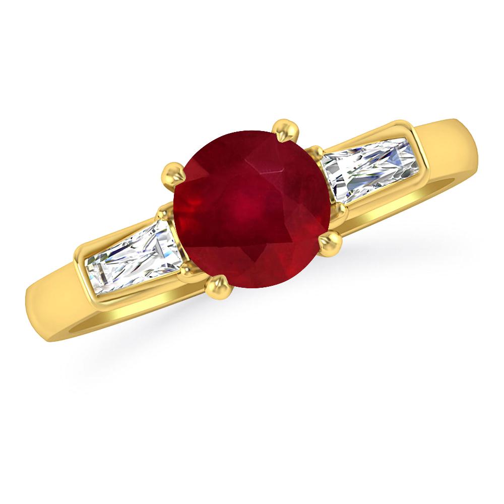 Yellow Gold - Ruby