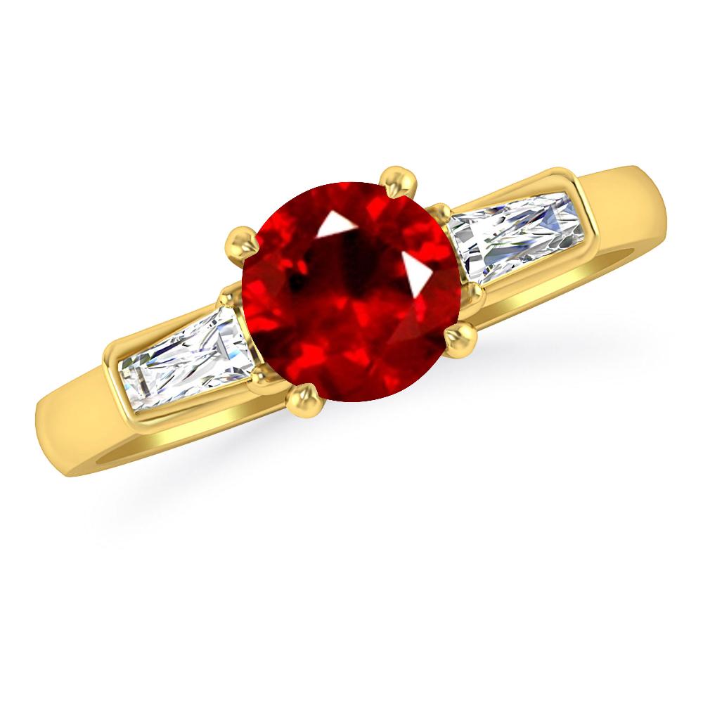 Yellow Gold - Ruby