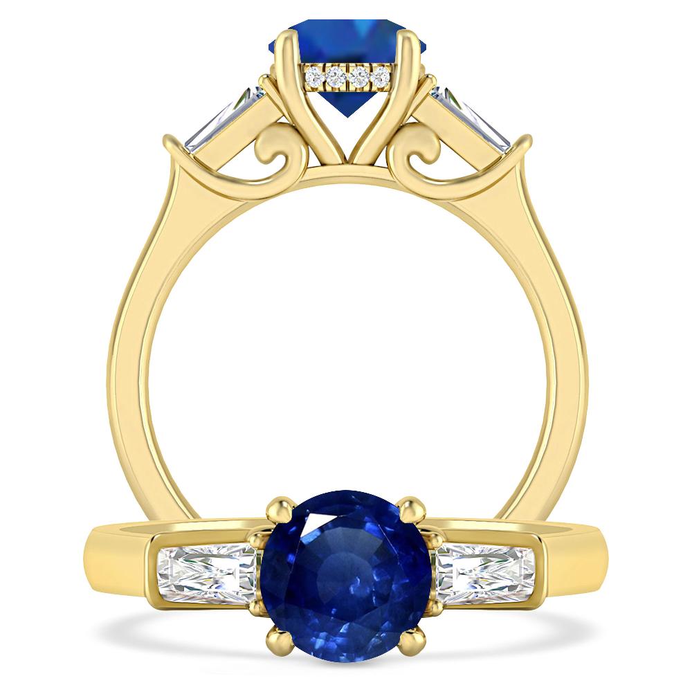 Yellow Gold - Sapphire