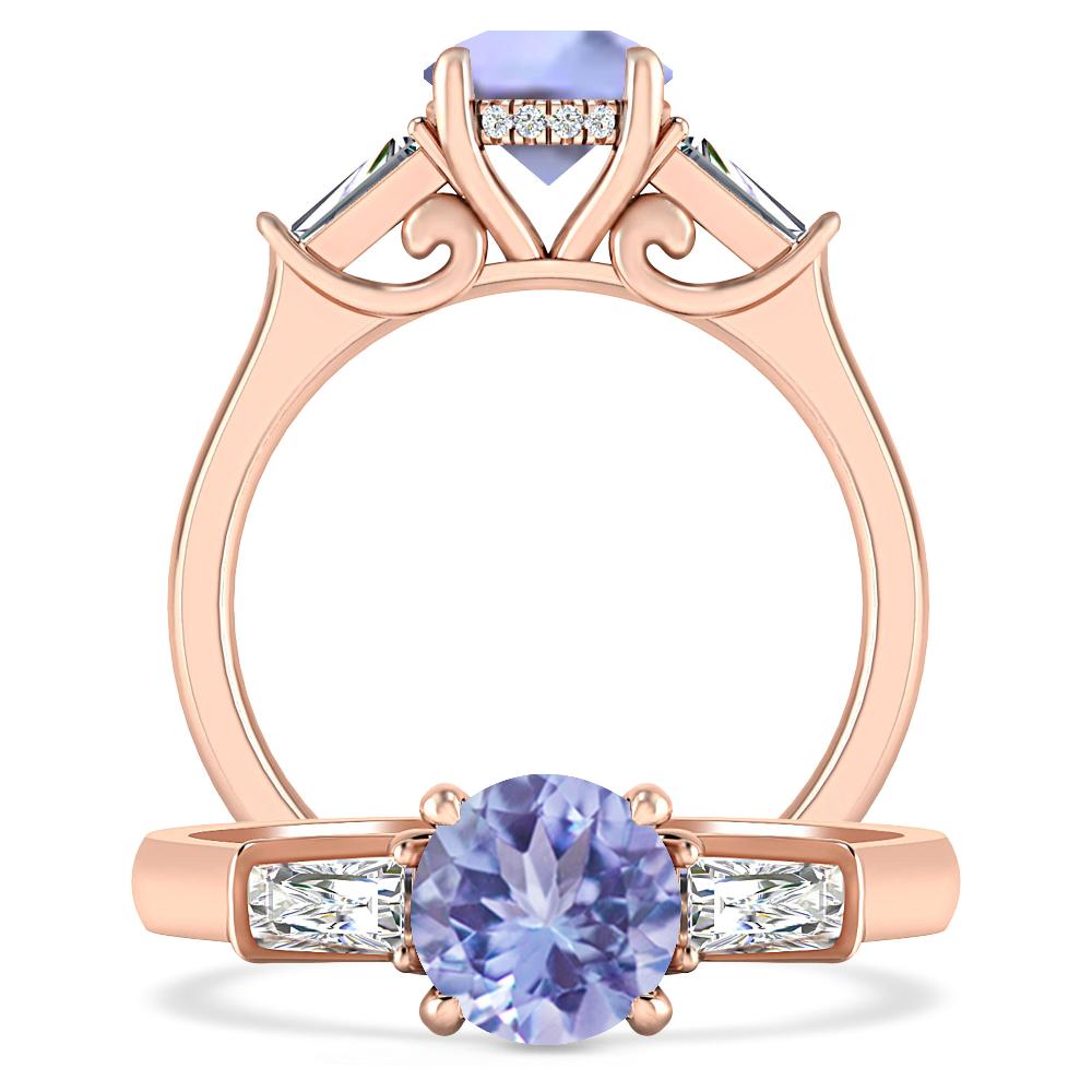 Rose Gold - Tanzanite