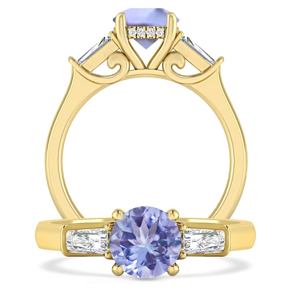 Yellow Gold - Tanzanite