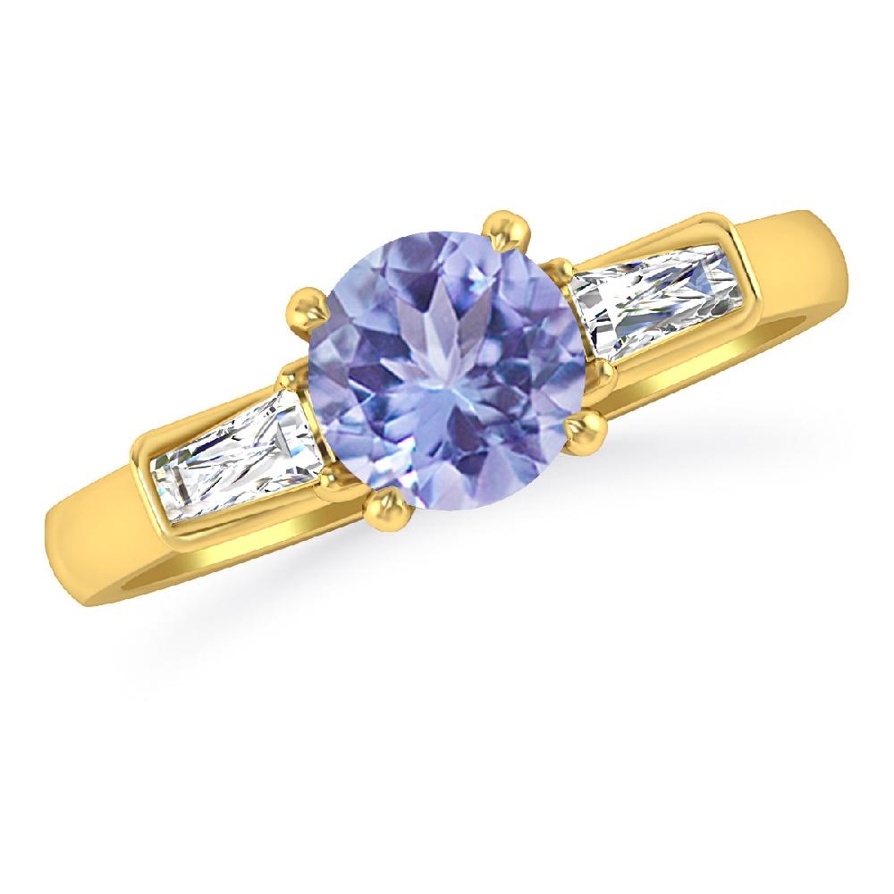 Yellow Gold - Tanzanite