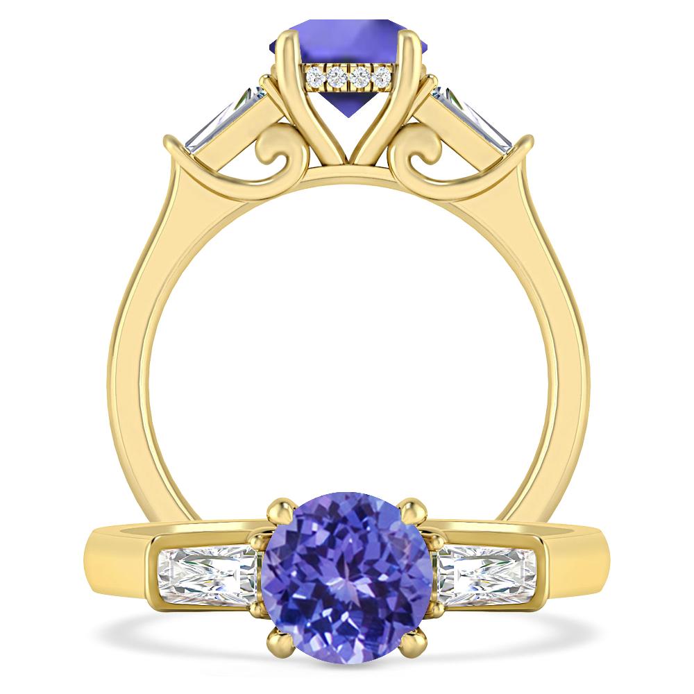 Yellow Gold - Tanzanite