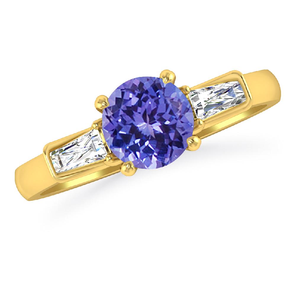 Yellow Gold - Tanzanite