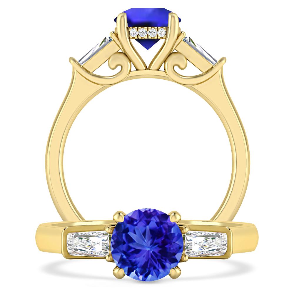 Yellow Gold - Tanzanite