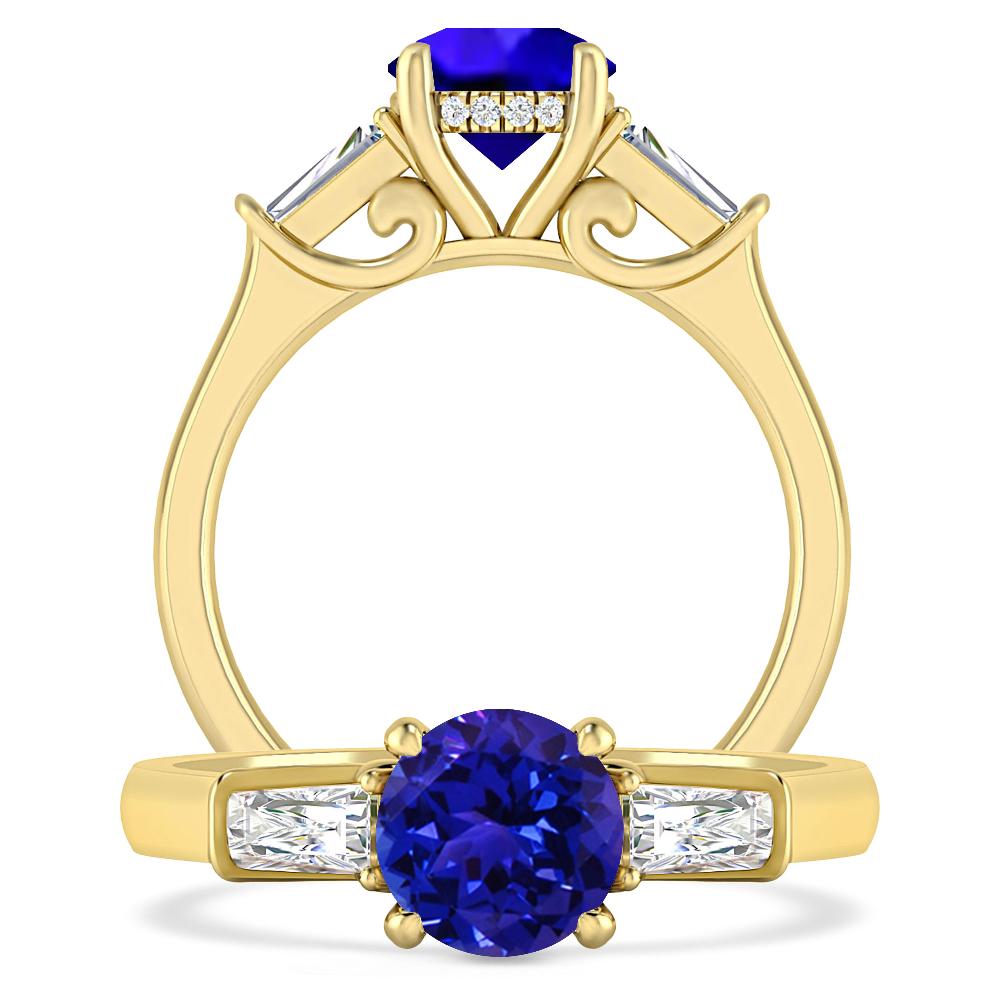 Yellow Gold - Tanzanite