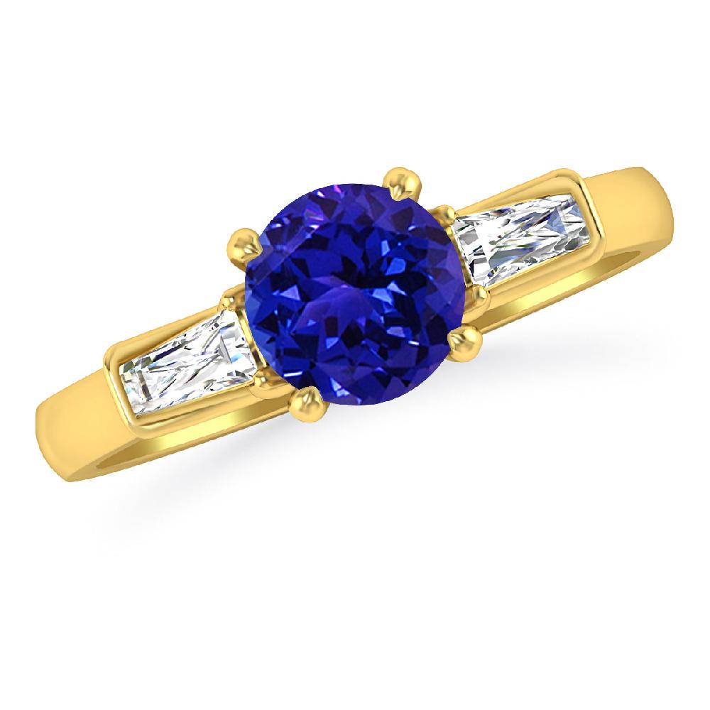 Yellow Gold - Tanzanite