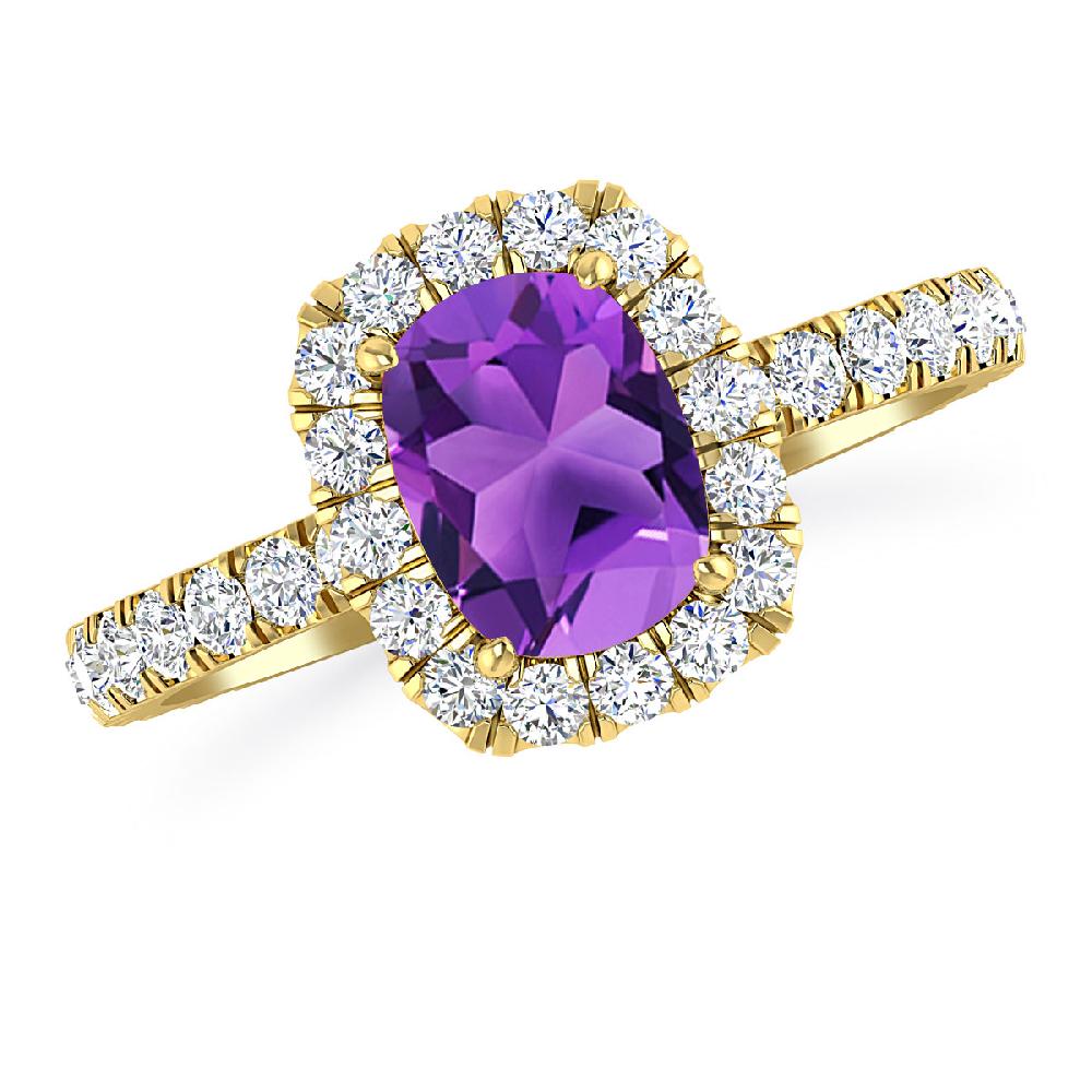 Yellow Gold - Amethyst